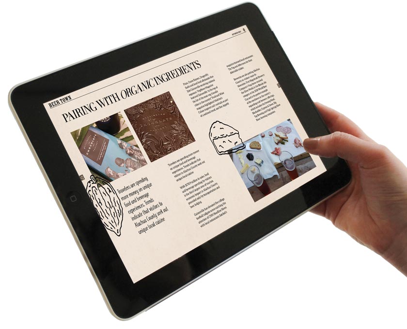 Beer Town eNewsletter tablet