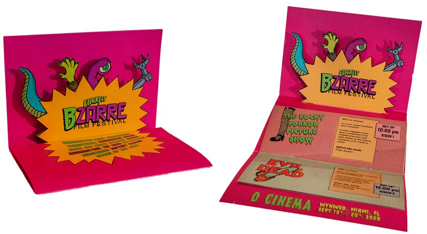 Booklet design for Bzarre Film Festival