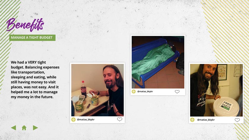 Layout design of digital publication about travel and backpacking